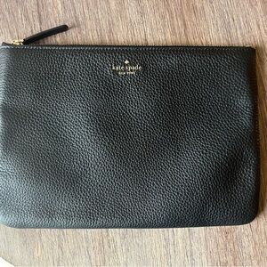 Kate Spade Black Textured Toiletry Bag